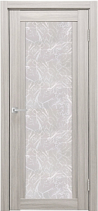 Товар Межкомнатная дверь Легенда К-11 тон Белая лиственница Остекление Гранит прозрачный